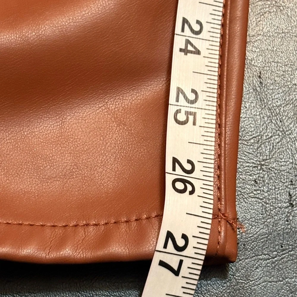 Torrid Perfect Skinny Faux Leather Mid Rise Pant in Color Rootbeer size 16R